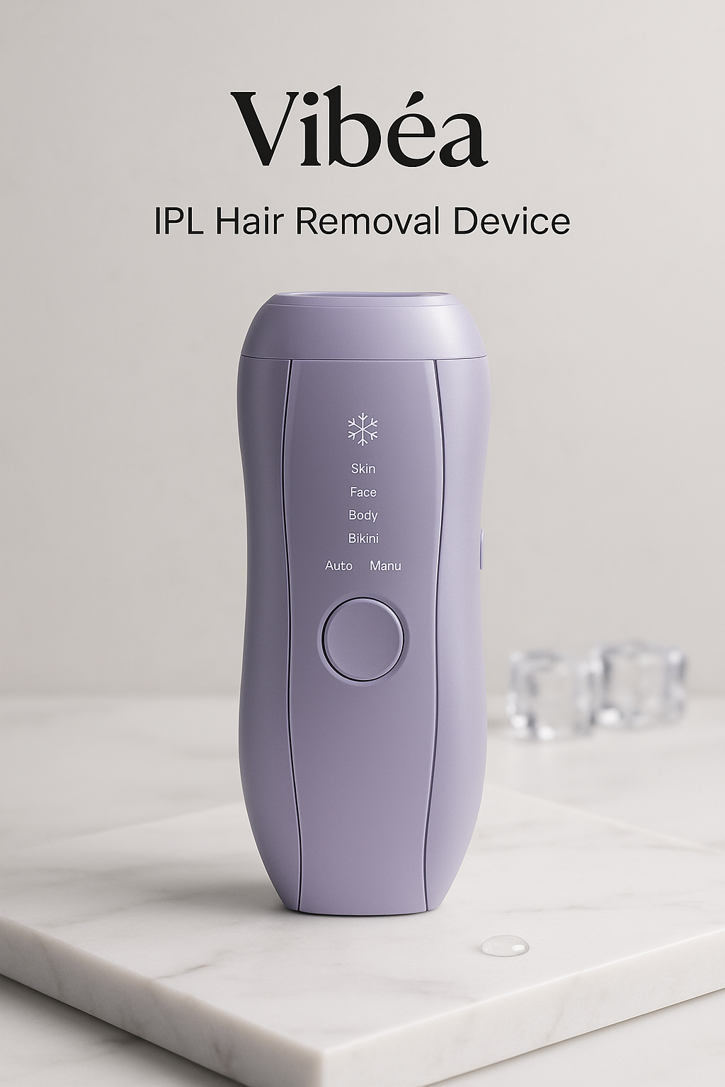 IPL Hair Removal Device with Ice Cooling Technology - Painless, Permanent Results at Home!